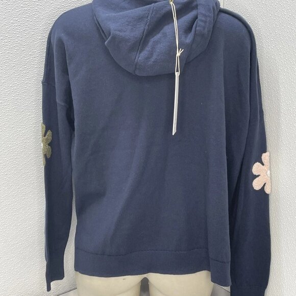 J. Society Women’s Floral Pullover Hoodie – Navy – Size XL - Picture 2 of 8